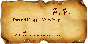 Petrányi Virág névjegykártya