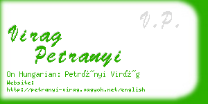 virag petranyi business card